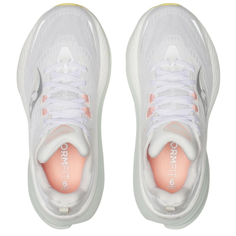 Saucony Women's Hurricane 24 Sneaker, White/Foam, 11 - Image 2
