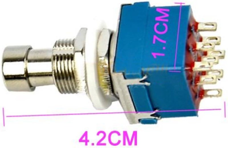 E Support 3PDT 9 Pins Box Stomp Guitar Effect Pedal Foot Switch True Bypass Metal Pack of 10 - Image 5