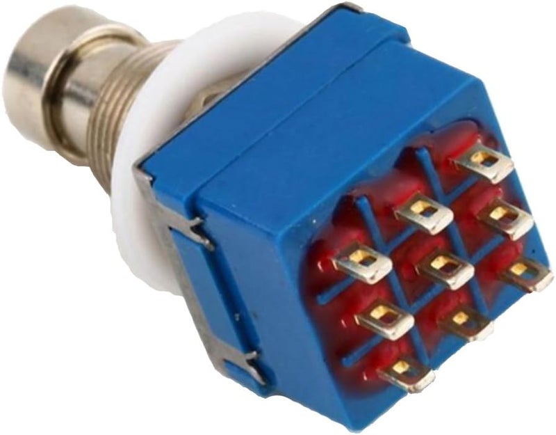 E Support 3PDT 9 Pins Box Stomp Guitar Effect Pedal Foot Switch True Bypass Metal Pack of 10 - Image 3
