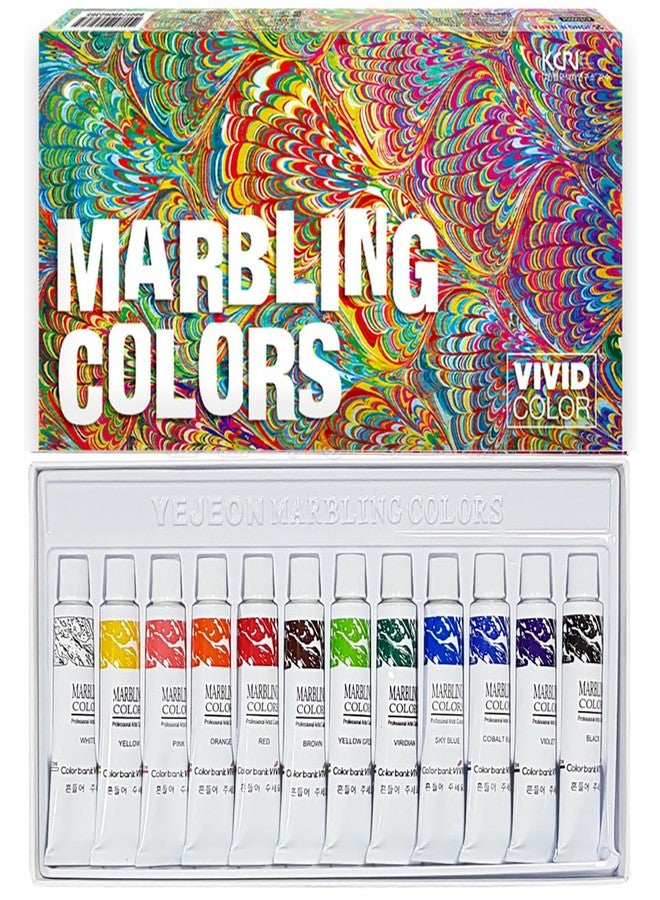 LENITH Korean Marbling Colors Art Kit, 12 Colors Water Marbling Colors, Water Art Paint Set, Craft Kits Art Set for Activities - Image 2