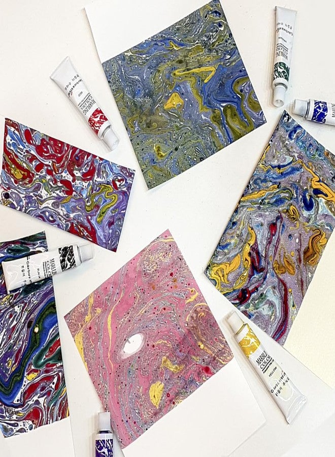LENITH Korean Marbling Colors Art Kit, 12 Colors Water Marbling Colors, Water Art Paint Set, Craft Kits Art Set for Activities - Image 4
