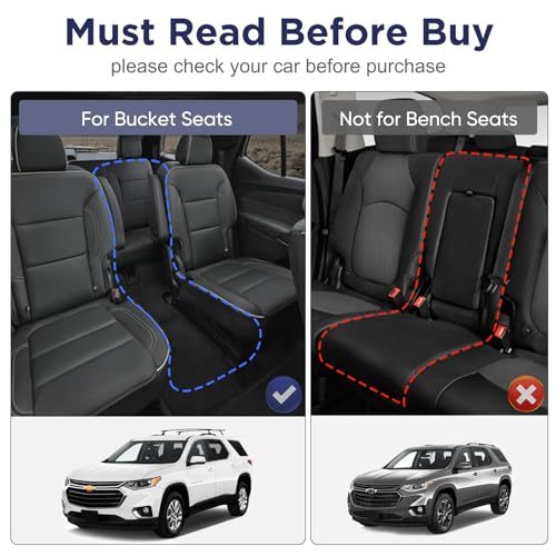 COTAZA for Chevy Traverse 2018-2023 Floor Mats & Cargo Liner ONLY for 7 Seats Bucket Seats, All Weather TPE Rubber Mats for Chevy/for Chevrolet Traverse Accessories (Fit 2024 Traverse Limited) - Image 3
