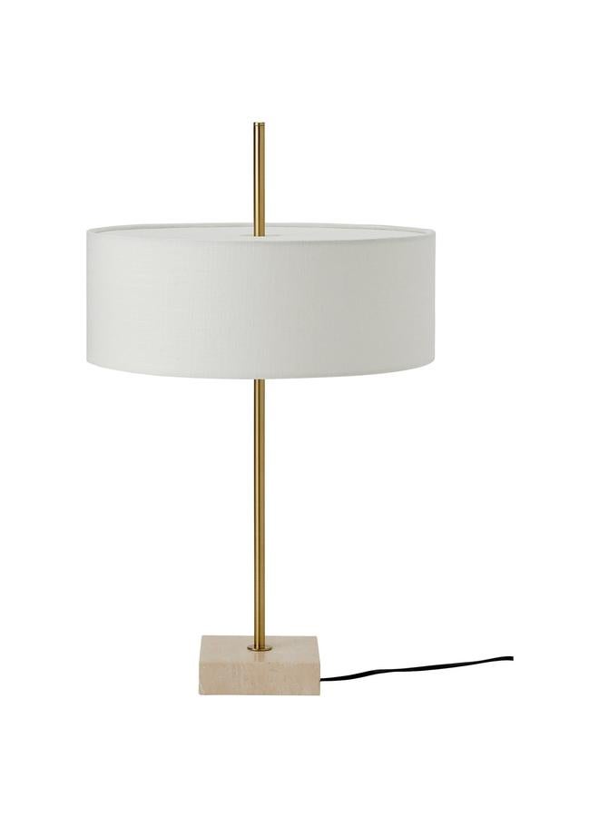 Green Tiger Table Lamp, White Textile/Brass-Plated, 65 Cm - Image 1