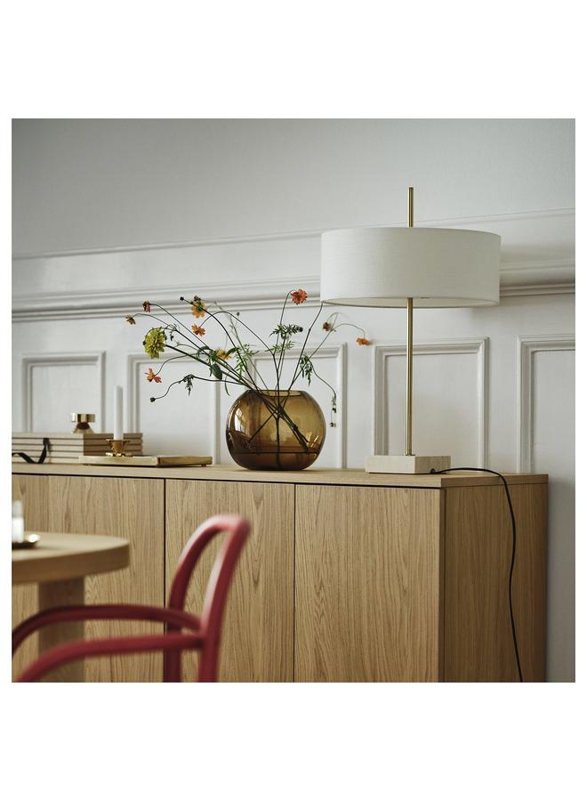 Green Tiger Table Lamp, White Textile/Brass-Plated, 65 Cm - Image 3