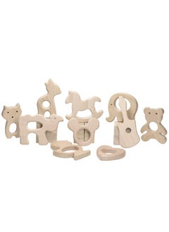 Baby Teething Toys Penta Angel 10Pcs Natural Wooden Teething Animal Rings for Newborn Toddler Infant (10) - pzsku/ZA203C16CD589B29DE353Z/45/_/1737032204/b6dc2301-03e9-4ccc-b472-930a78c6b924