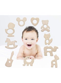 Baby Teething Toys Penta Angel 10Pcs Natural Wooden Teething Animal Rings for Newborn Toddler Infant (10) - pzsku/ZA203C16CD589B29DE353Z/45/_/1737032205/569a7e0d-1065-48c5-b0bc-027bbdb00057