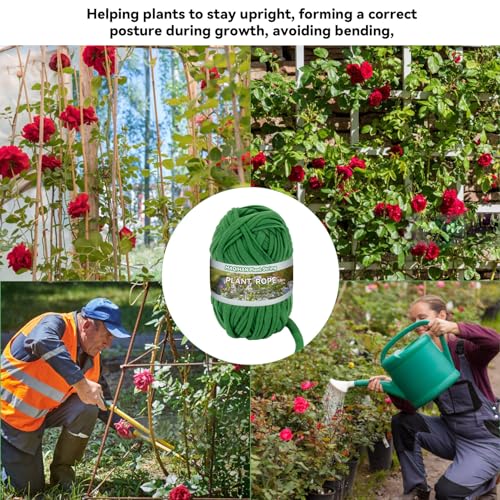 MAQIHAN 2 Pack Garden String - Plant Ties, Garden Twine, Gardening Tape, Tree Support, Stretchy Trap for Trees,Flowers,Green Soft Ties for All Plants All Gardeners(35M/Roll,115FT) - Image 2