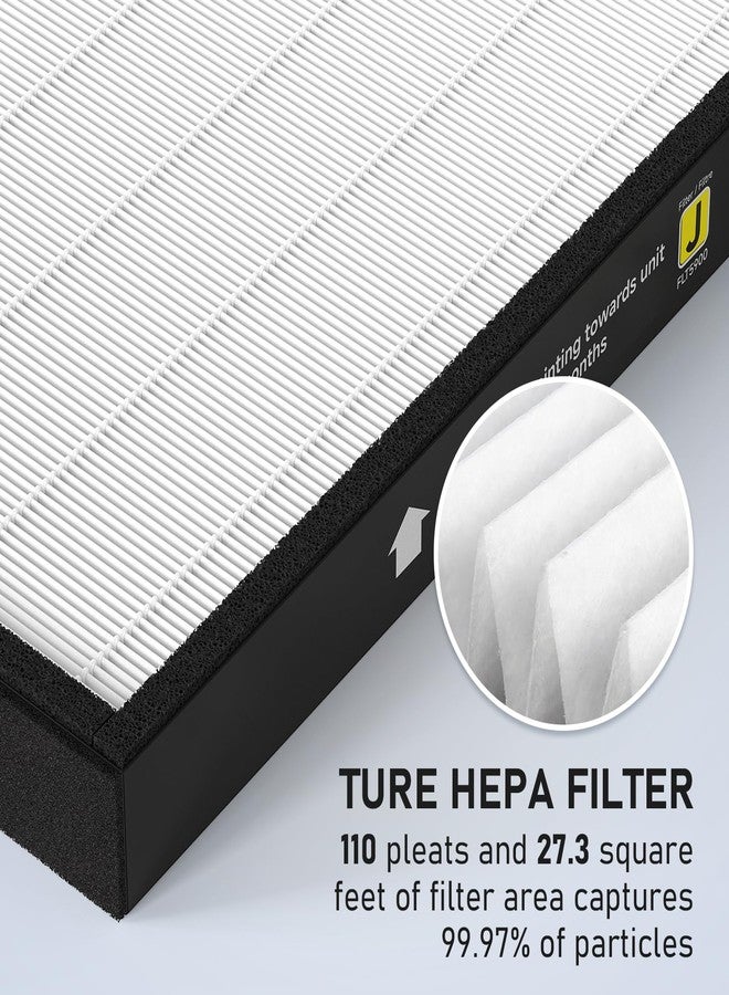 FMDZFL 3-Pack FLT5900 Replacement J Filter & LB4000 Bulb for AC5900WCA and AC5900WDLX Air Puri fiers | True HEPA H13 + Activated Carbon Combo - Image 3