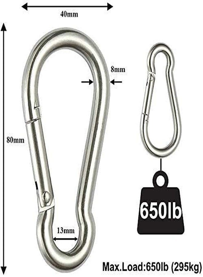 D&C PAWS Eye Clasp with Safety Hook - Heavy Duty Versatile Spring Buckle for Dog Leash Collar Connection, Keychains, and DIY Craft Projects Durable and Reliable Multipurpose Design (Pack of 2) - Image 5