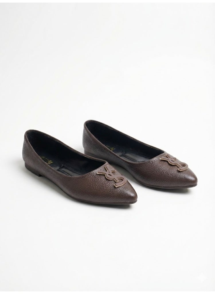 LIFESTYLISH Ballerina Flat Leather BN-511 - Brown - Image 2