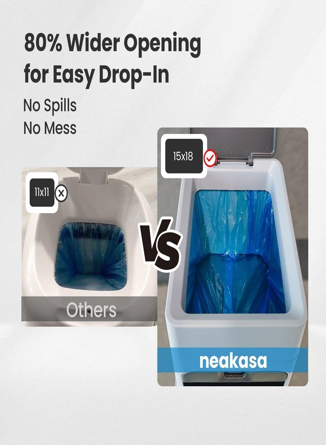 Neakasa PooGuard Litter Disposal Bin, 9.2L Trash Can for Cat Litter, Dog Waste & Diapers, with Viewing Window, Wider Opening, and 4-Month Refill Bag (Grey) - Image 4