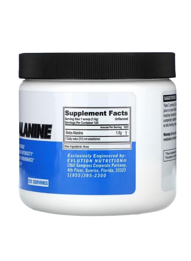 EVLUTION NUTRITION Beta Alanine Unflavored 7.05 oz 200 g  - Image 2