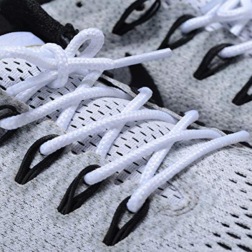 AOMIDI 2 Pair Shoelaces Round Athletic Shoes Lace for Boot Laces Shoelaces and Multiple Shoe Types Replacements(40" inches (102 cm), White) - Image 2