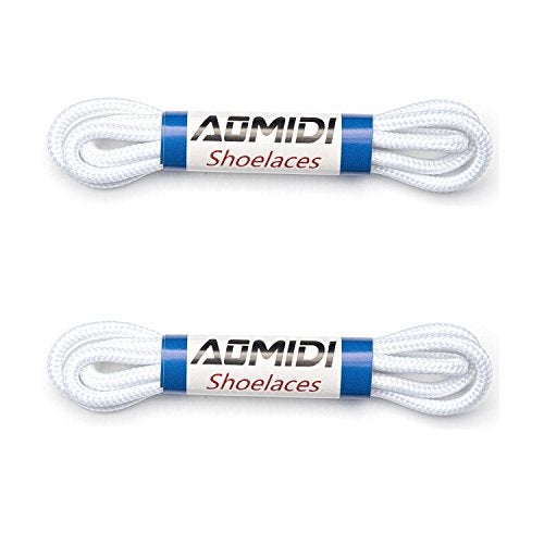 AOMIDI 2 Pair Shoelaces Round Athletic Shoes Lace for Boot Laces Shoelaces and Multiple Shoe Types Replacements(40" inches (102 cm), White) - Image 4