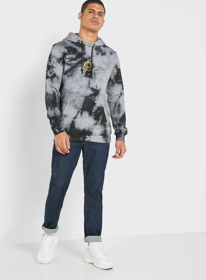 CRIMINAL DAMAGE Splash Tie Dye Hoodie