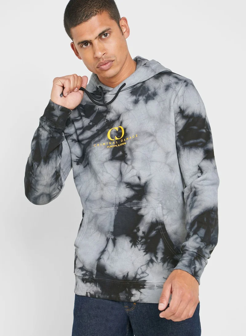 CRIMINAL DAMAGE Splash Tie Dye Hoodie