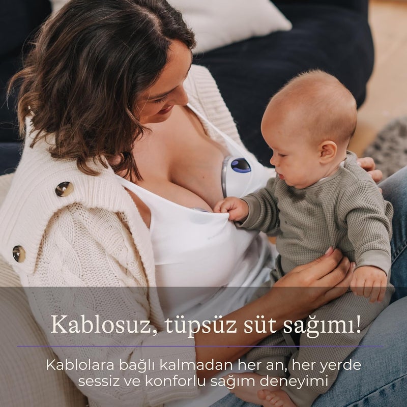 Lansinoh مضخة الثدي الكهربائية المزدوجة القابلة للارتداء من لانسينه - بدون استخدام اليدين ومحمولة - Image 2