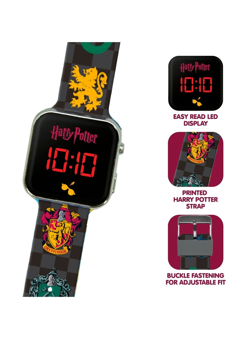 Harry Potter Black Printed Strap LED Watch - HP4118 - Image 4