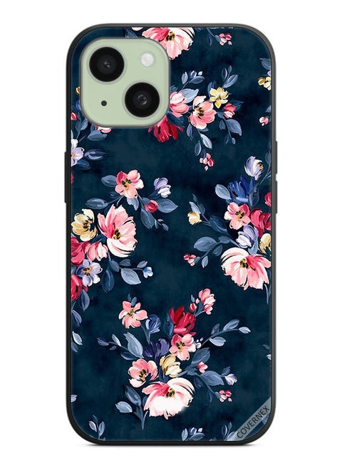 Protective Case Cover For Apple iPhone 15 Hand Painted Flowers