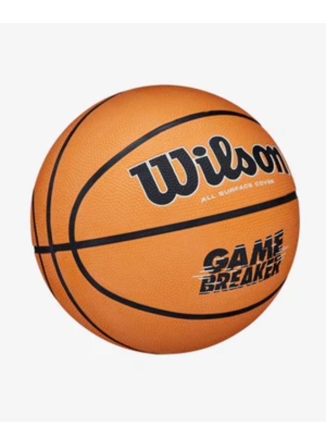 ويلسون كرة سلة Gambreaker - الحجم والوزن الرسميان لكرة السلة الداخلية/الخارجية | جلد بولي يوريثان متين لقبضة محكمة وتحكم وأداء ممتاز - Image 3