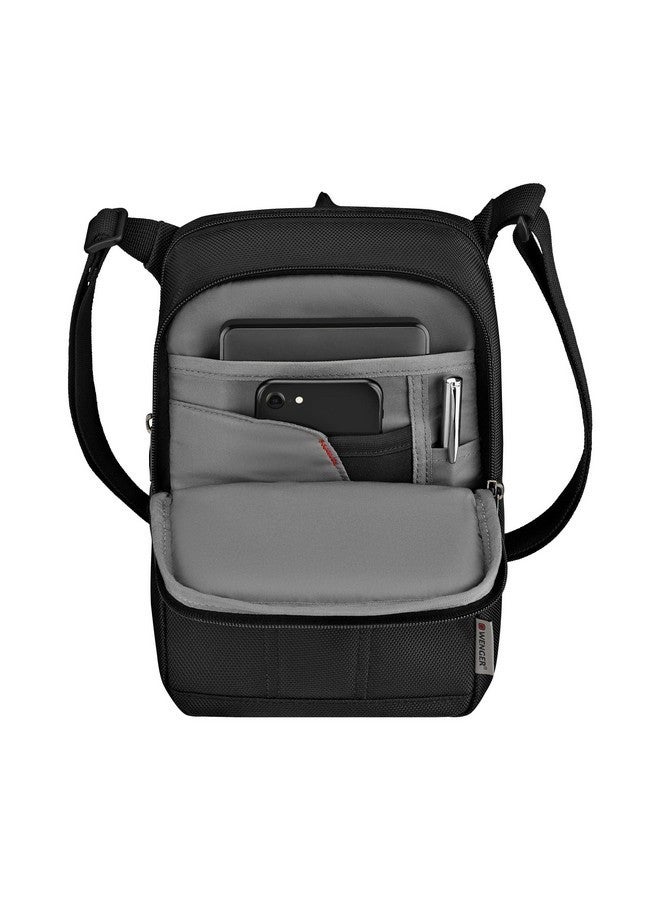 WENGER, BC First, Vertical Crossbody Bag, Black Swiss Designed-Blend of Style and Function, 612273 - Image 4