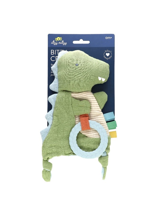 Itzy Ritzy - itzy ritzy, Bitzy Crinkle, Sensory Crinkle Toy with Teether, 0 Months+, Dino , 1 Count - Image 1