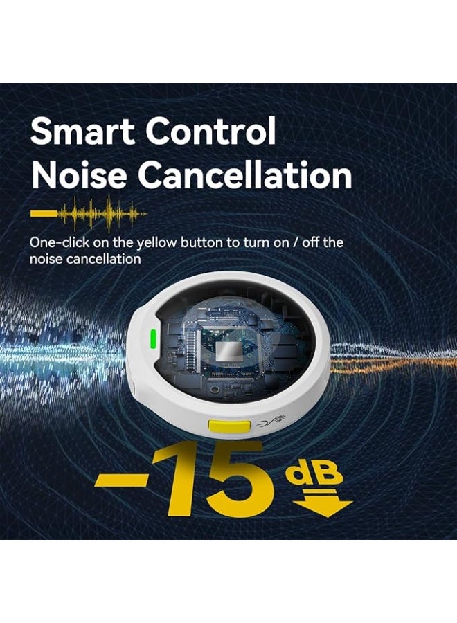 Hollyland HollyView Hollyland LARK M2 Wireless Microphone for iPhone, Android and Camera, 48KHz 24Bit Hi-Fi Audio, 1000ft LOS Range, Noise Cancellation, 40H Duration for Vlogging, White Version - Image 4