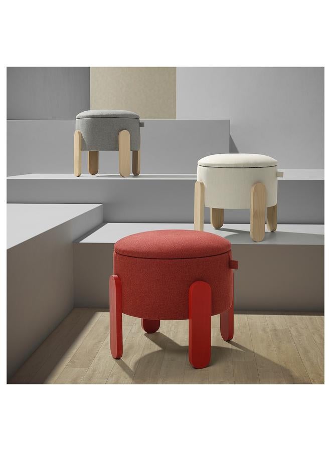 Zaboon Pouffe, With Storage/Vissle Beige - Image 2