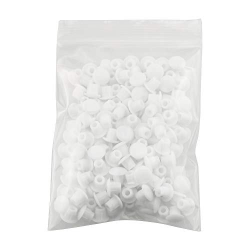 Tegg Screw Caps Cover 100PCS 5mm(3/16Inch) Flush Type White Plastic Panel Hole Plugs Button Tops for Cabinet Cupboard Shelf Furniture - Image 4