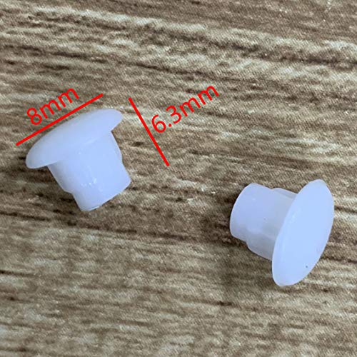 Tegg Screw Caps Cover 100PCS 5mm(3/16Inch) Flush Type White Plastic Panel Hole Plugs Button Tops for Cabinet Cupboard Shelf Furniture - Image 3