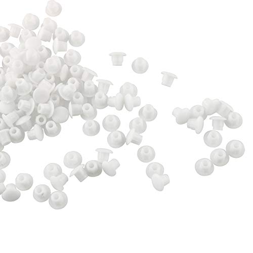 Tegg Screw Caps Cover 100PCS 5mm(3/16Inch) Flush Type White Plastic Panel Hole Plugs Button Tops for Cabinet Cupboard Shelf Furniture - Image 2