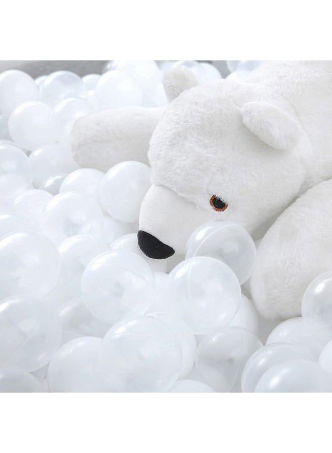 STARBOLO Ball Pit Balls Phthalate Free BPA Free Non-Toxic Crush Proof Play Balls for Toddlers Kids Pool Playhouse (100 Balls-White/Transparent) … - Image 5
