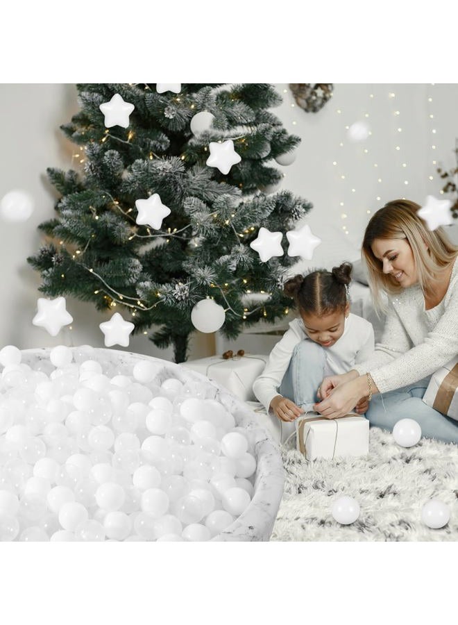 STARBOLO Ball Pit Balls Phthalate Free BPA Free Non-Toxic Crush Proof Play Balls for Toddlers Kids Pool Playhouse (100 Balls-White/Transparent) … - Image 3