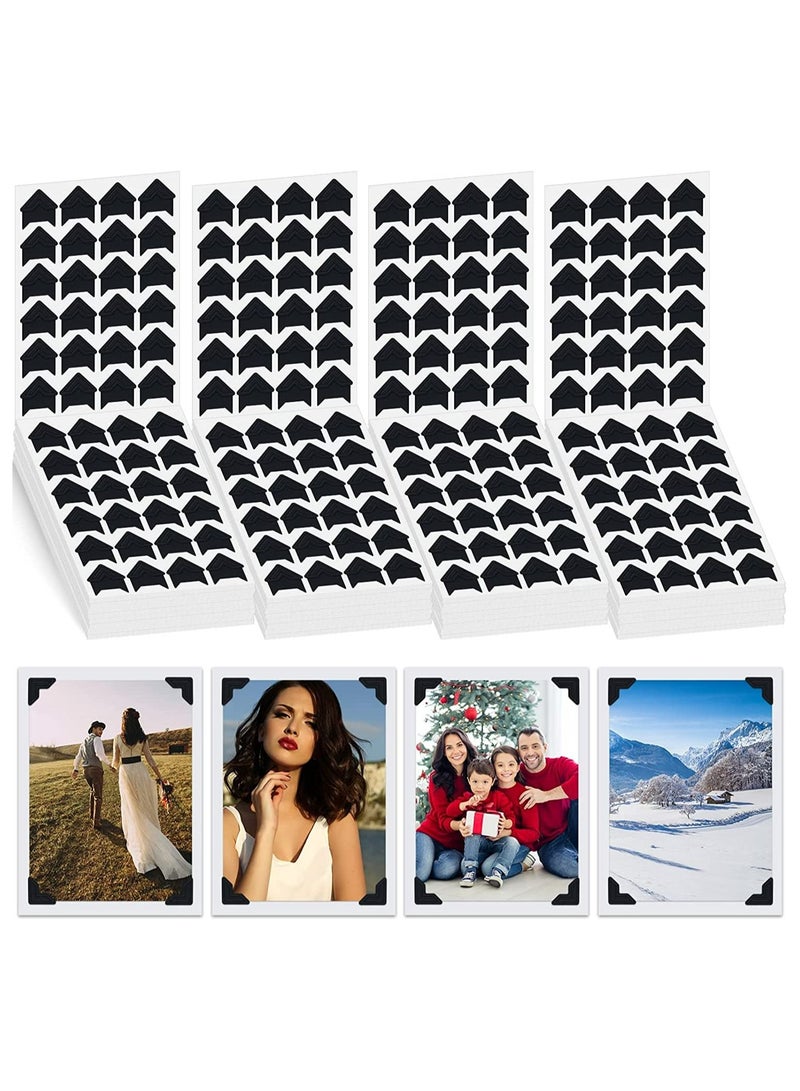 SYOSI 20 زاوية صورة ذاتية اللصق سوداء لزاوية الصور لتدوين الملاحظات والإمدادات للطباعة ملصقات ألبوم يوميات شخصية منظم مذكرات كتاب الذاكرة زاوية الصورة - Image 1