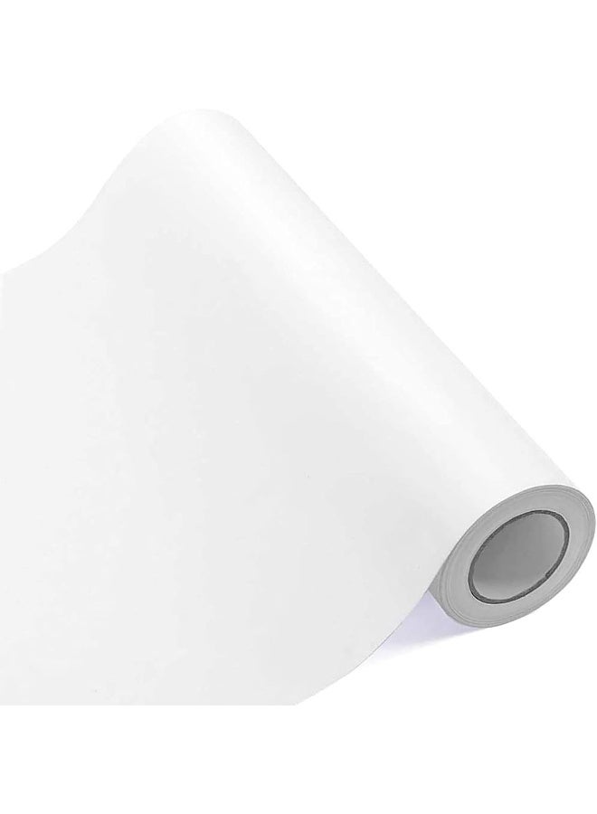 BPA Permanent Adhesive Vinyl 12 Inches by 25 Feet Matte White Vinyl Rolls for Signs, Scrapbooking and Craft Cutters - Image 1