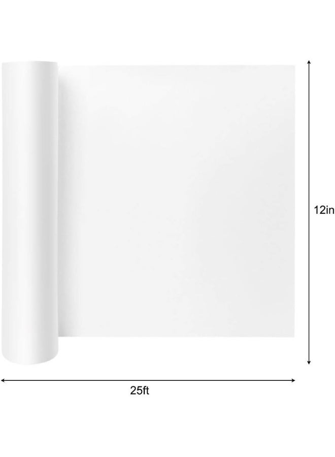 BPA Permanent Adhesive Vinyl 12 Inches by 25 Feet Matte White Vinyl Rolls for Signs, Scrapbooking and Craft Cutters - Image 2