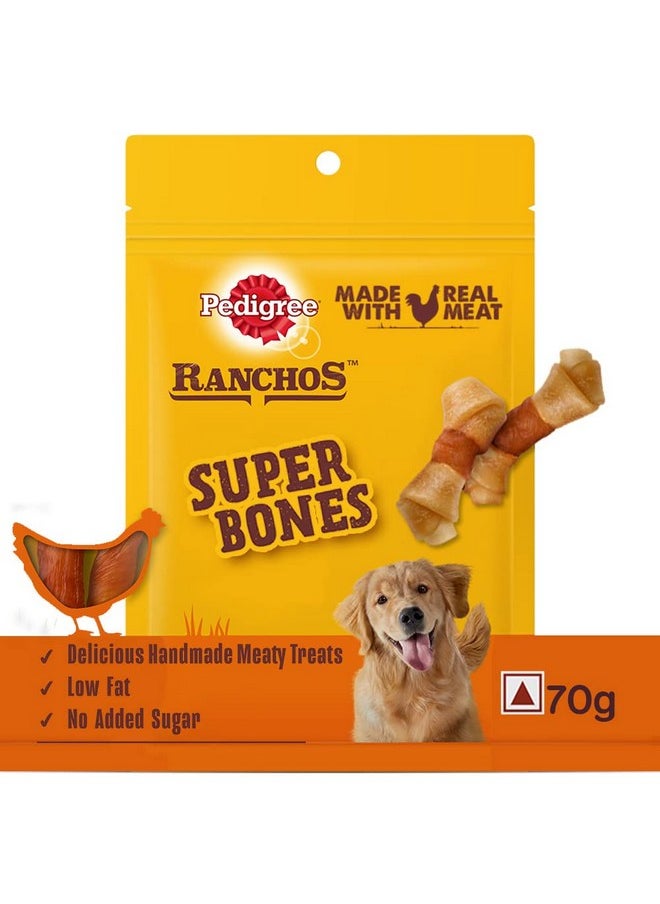 Pedigree Ranchos Super Bones, 70 Gram70 G, Adult, Chicken Flavor, Dogs  - Image 2