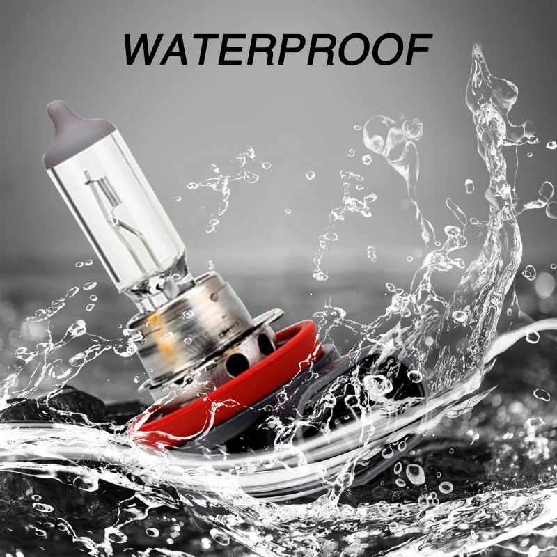 awlbed 2 PCS Car Halogen Fog Light Bulb, 12V 55W Waterproof Glass Vehicle Spotlights Replacements, Universal Automotive High Beam Lighting Accessories for Truck SUV Car (Warm White Light #H11) - Image 3