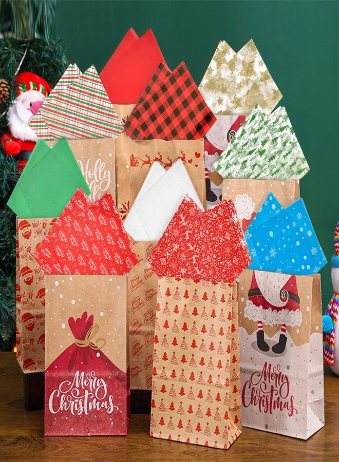 MONMEE 130 Sheets Christmas Tissue Paper- 20" x 20" Christmas Wrapping Paper Holiday Tissue Bulk Perfect for Gift Boxes, Xmas Gift Wrapping Bags, and Wine Bottles(10 Designs) - Image 5