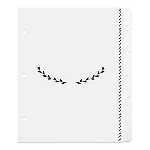 Jot  Mark Jot & Mark Blank Recipe Binder Dividers with Tabs - Six Customizable Organizer Dividers for 8.5"x9.5" 3-Ring Binders (Black & White) - Recipe Book - Image 5