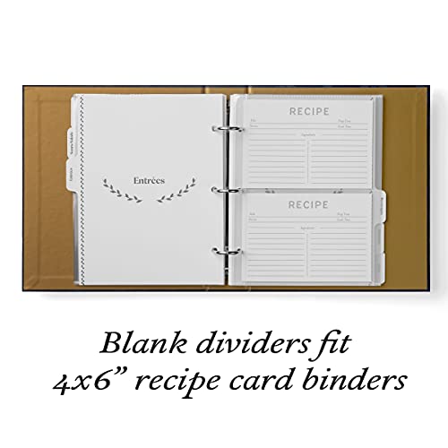 Jot  Mark Jot & Mark Blank Recipe Binder Dividers with Tabs - Six Customizable Organizer Dividers for 8.5"x9.5" 3-Ring Binders (Black & White) - Recipe Book - Image 4