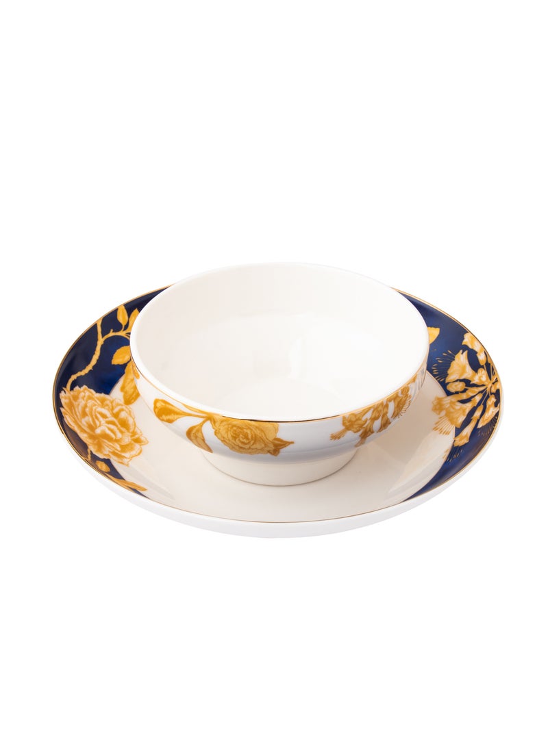 Dania 28-piece porcelain dining set with golden font, suitable for 6 people Multicolour  - Image 4