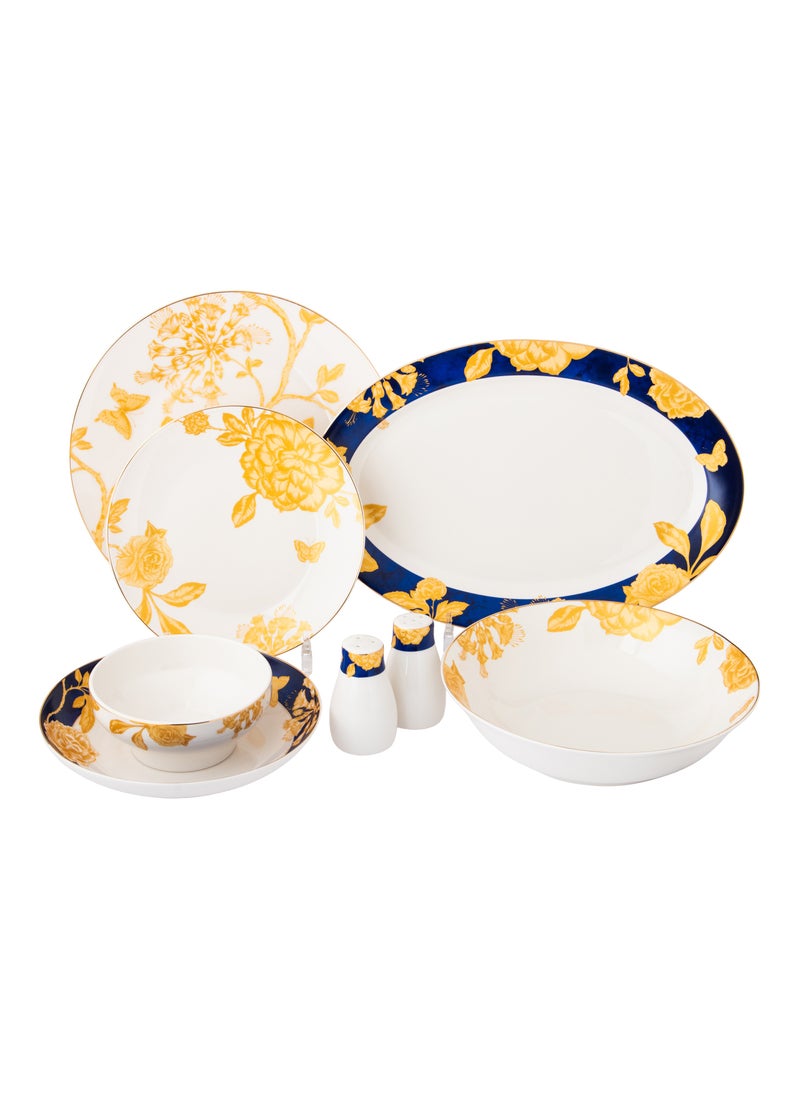 Dania 28-piece porcelain dining set with golden font, suitable for 6 people Multicolour  - Image 2