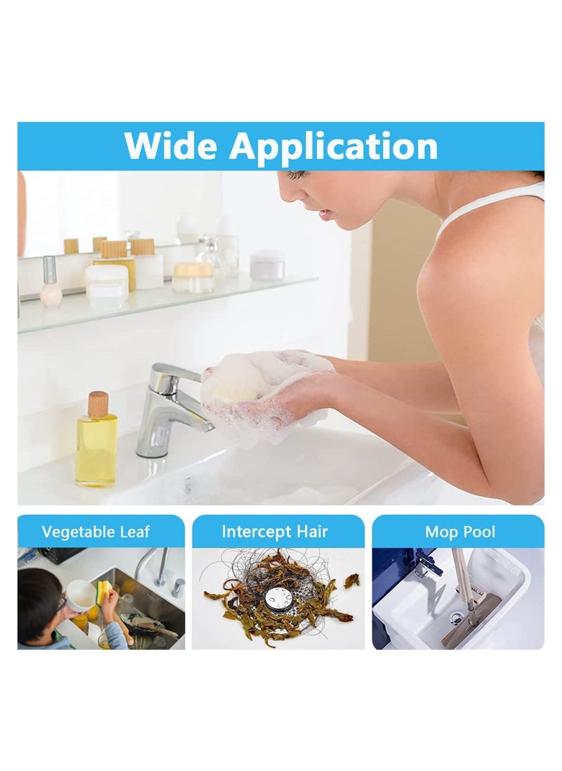 SYOSI - Universal Bathroom Sink Stopper, Pop Up Sink Plug, 2 in1 Universal Washbasin Water Head Leaking Stopper for 1.3~1.57in, Bathroom Sink Plug Pop-up Drain Filter (3PCS) - Image 1