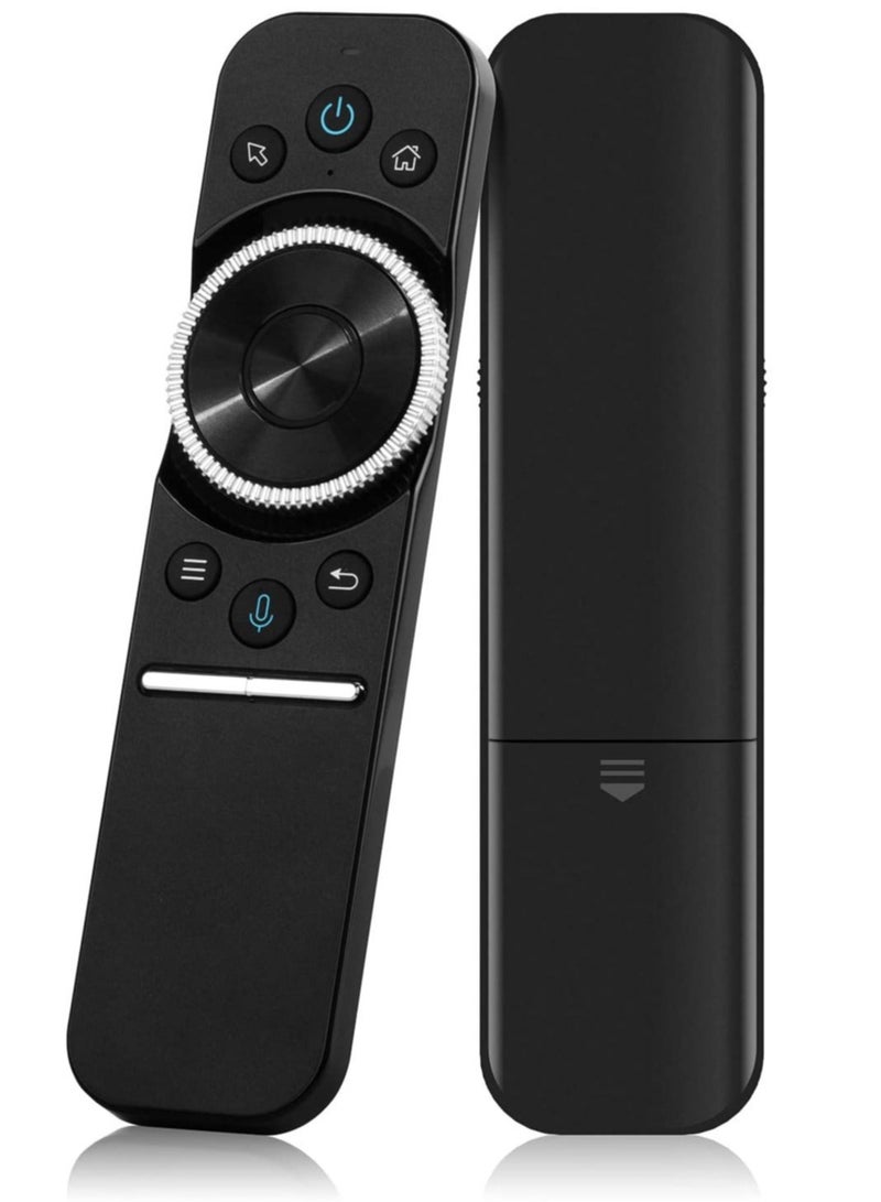 Captaintech Air Mouse Remote, W1S Universal TV Remote Control, Voice Remote, 2.4G Wireless Remote, IR/RF Remote for Nvidia Shield/Android TV Box/PC/Projector/HTPC/All-in-one PC, Ultra-Thin Body - Image 1