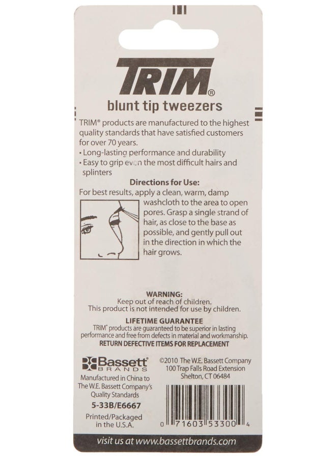 Trim Blunt Tip Tweezers with Textured Grip - Image 3