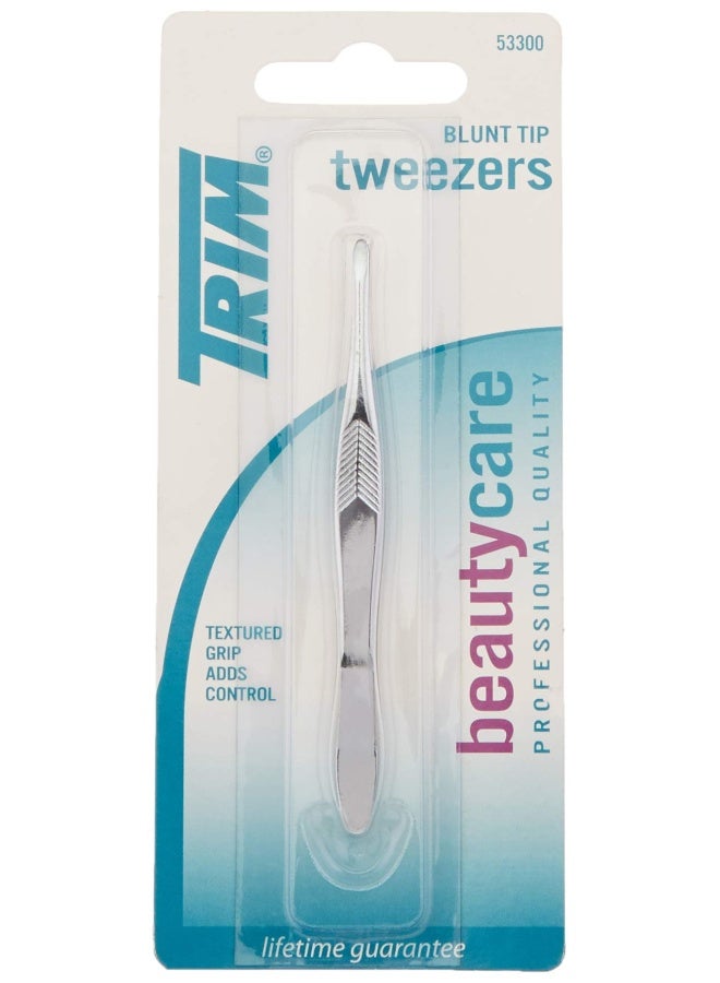 Trim Blunt Tip Tweezers with Textured Grip - Image 2