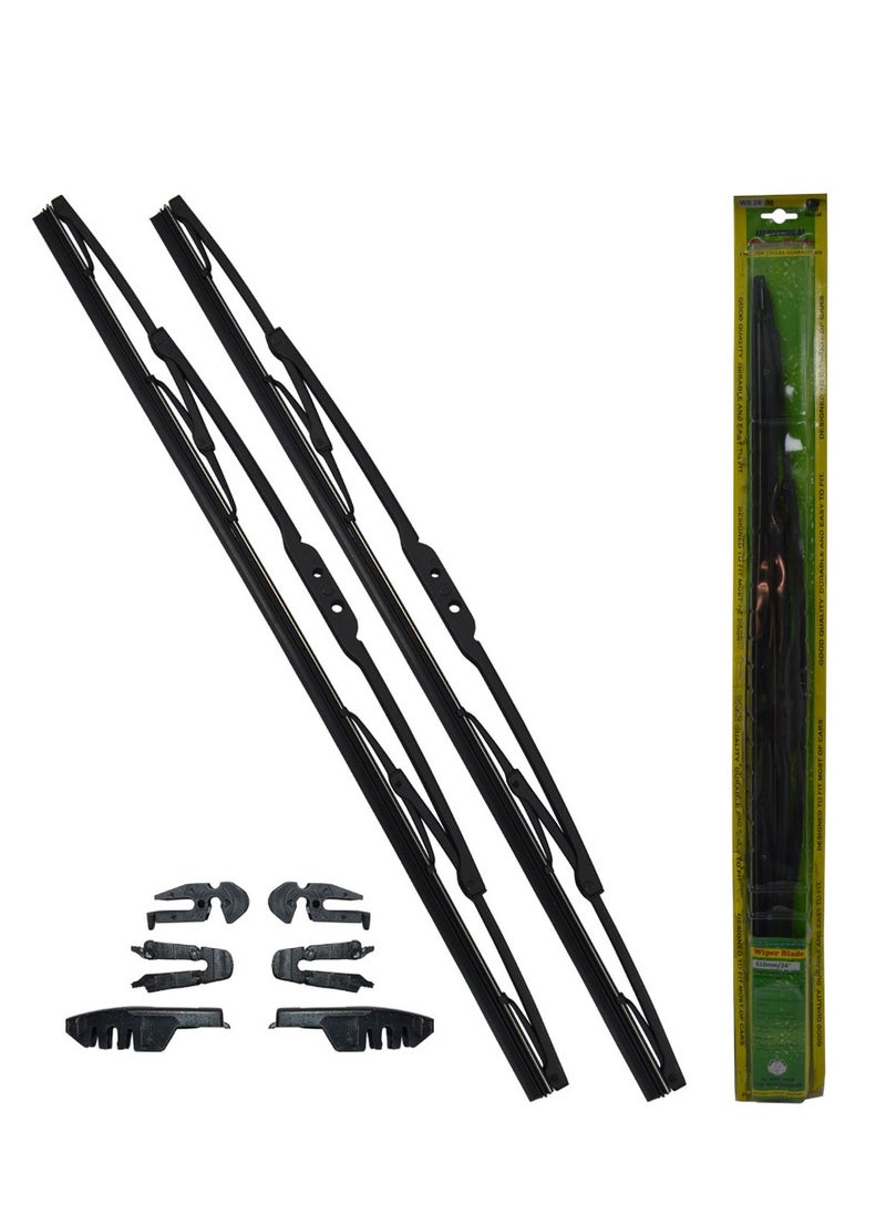Al Khateeb Universal Metal Car Wiper Blade, 610Mm/24" - 2Pcs/Set 