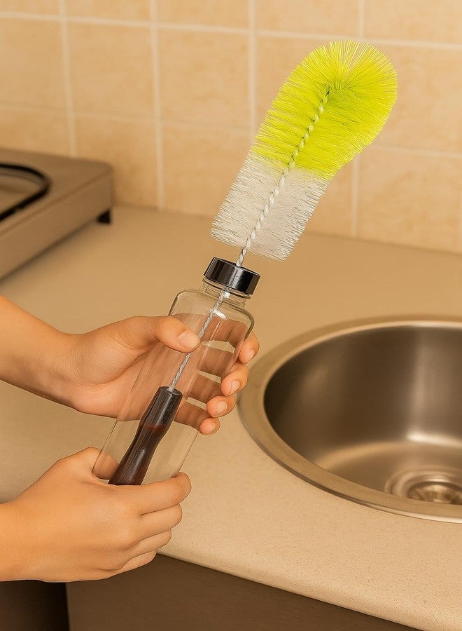 Vararo Bottle Cleaning Nylon Brush 12 Inch Long x 2.17 Inch Wide | Flexible Bendable Cleaner for Washing Bottles Decanters Thermos Jars Carafes Flasks Mugs and Household Kitchen Cleaning Accessories - Image 3