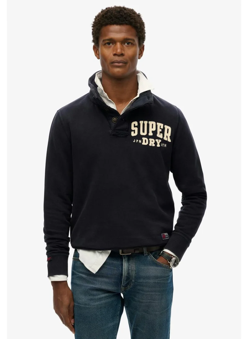 Vintage Athletic Henley Sweatshirt